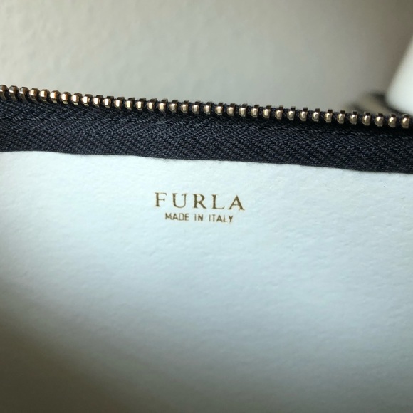 Furla Polka Dot Leather Zip Pouch EUC - Picture 6 of 12